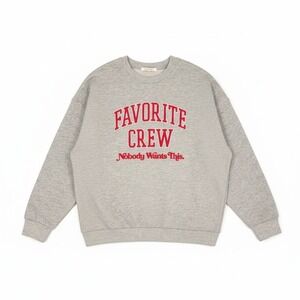 Favorite Daughter Sweatshirt Gray Graphic Crewneck Cotton‎ Long Sleeve Fleece XL